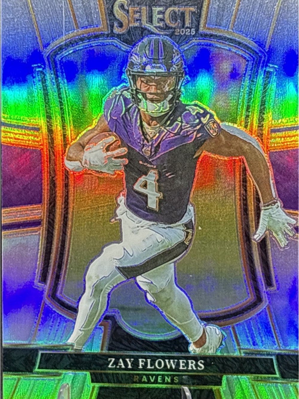 Panini Select Zay Flowers 2026 Holo Prizm Football Trading Card